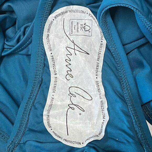 NWT Anne Cole | Plus Size Deep Sea Blue Banded Swim Skirt 16W - Picture 7 of 9